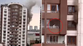 Ankara'da bir binada yangın! Mahsur kalan anne ve oğlu kurtarıldı