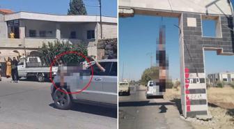Bölgeden gelen görüntüler korkunç! Dürziler, öldürdükleri Arapları araba önünde gezdiriyor