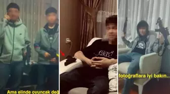 Dehşete düşüren görüntü! Onlar birer çocuk ve ellerindekiler oyuncak değil