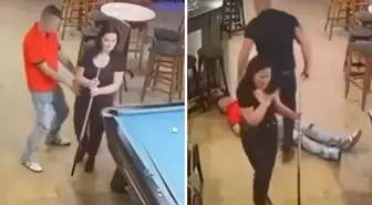 Eşini taciz eden sarhoş adamı tek yumrukla bayılttı