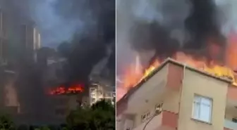 Ümraniye'de 4 katlı binada yangın