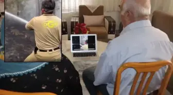 Yangınlarla mücadele eden orman işçisinden ailesine duygu yüklü video