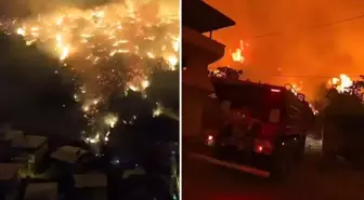 Bursa'da felaket gecesi! Yangın yerleşim yerlerine ulaştı