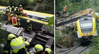 Almanya'da yolcu treni raydan çıkarak devrildi: 3 ölü, 34 yaralı