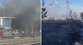 Esenyurt'ta otluk alanda yangın çıktı