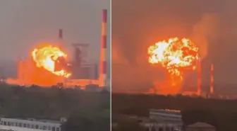 Ukrayna'dan Rus tesisine saldırı! Şiddetli patlama kamerada