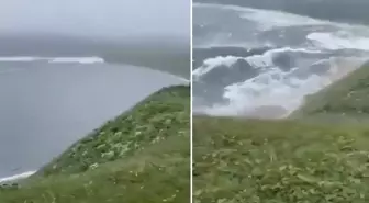 8.8'lik depremin ardından oluşan tsunami böyle görüntülendi