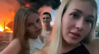 Alev topuna dönen rafinerinin önünde çektikleri video ülkeyi karıştırdı