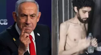 Dünya İsrailli esirin videosunu konuşuyor! Netanyahu zorda, halk sokağa döküldü