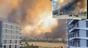 Çanakkale'deki orman yangınında alevler hastaneye yaklaştı