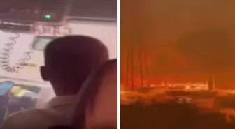 Çanakkale'de ekipler yangının ortasında kalmış! İşte dehşet anları