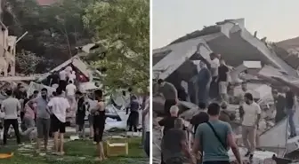 Balıkesir'deki deprem nedeniyle bazı binalar yıkıldı! İşte ilk görüntüler