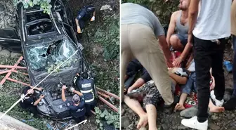 12 yaşındaki çocuğun kullandığı otomobil köprüden uçtu