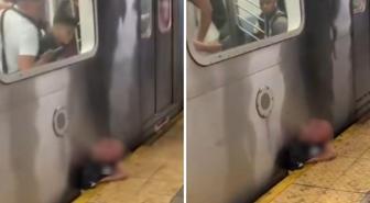 Yolcu trenle peron arasında sıkıştı! Acı çığlıkları istasyonu metroyu inletti