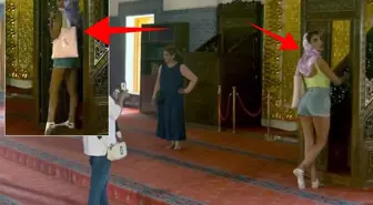 Tarihi camide tartışma yaratan görüntü