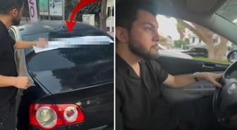 Boşanan adamın arabasına yazdığı yazı bomba! Sürücülerden bir isteği var