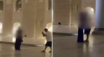 Büyük Çamlıca Camii'nde tartışma yaratan görüntü: Burada iki kişi öpüşüyor