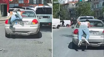 Trafikte bir garip olay: Sonrasında yaşananlar daha bomba