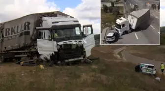 Jandarma aracına çarpan tırdan uyuşturucu çıktı