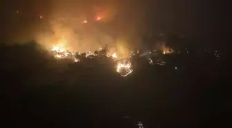 Denizli'de başlayıp Aydın'a sıçrayan yangın yeniden büyüdü! Evler yanmaya başladı