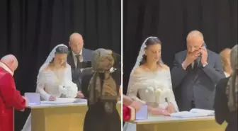 Nikah masasındaki damadın görüntüsü izleyenleri ikiye böldü: Uzun sürmez bu evlilik