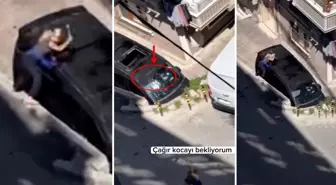 'Kocanı çağır, bekliyorum' diye bağırıp aracı çekiçle parçaladı