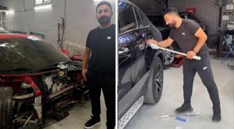 Ferrari'yi perte çıkartan ustadan yeni skandal! Bu kez aracın boyasını kaldırdı