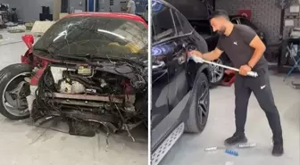 Ferrari'yi perte çıkartan ustadan yeni skandal! Bu kez aracın boyasını kaldırdı