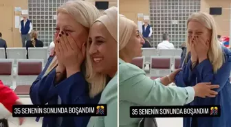 Zorla evlendirildiği adamdan 35 yıl sonra boşanan kadının mutluluğu