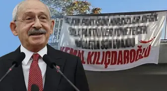 CHP'nin Kadıköy mitingi öncesi üst geçide 'Kılıçdaroğlu' pankartı asıldı