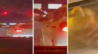 Araca yanaştı, biber gazını sıktı! Trafikte dehşet anları