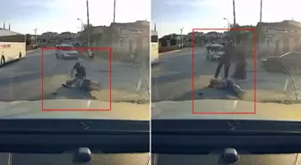 Eşini sözlü taciz eden adama meydan dayağı attı