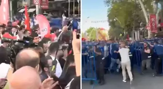 Tandoğan yürüyüşünde CHP Gençlik Kolları ile polis arasında arbede