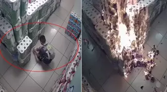 Marketteki kağıt havluları tutuşturan 10 yaşındaki çocuk hakkında karar verildi