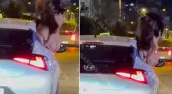 3 kadın yarı çıplak arabada dans etti, gören şaştı kaldı
