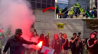 Fransa yanıyor! Sendika üyeleri ekonomi ve maliye bakanlığı binasını bastı