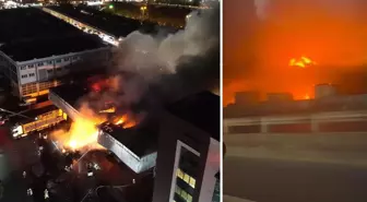 Başakşehir'de sanayi sitesinde yangın! Çok sayıda ekip sevk edildi