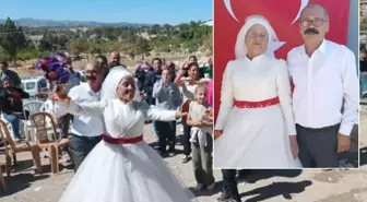 Tam 40 yıl beklediler! 4 çocuk, 9 torun sahibi çift gelinlik ve damatlık giydi