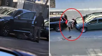 İş insanının sokak ortasında vurulduğu anlar kamerada