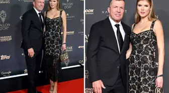 68 yaşındaki efsane futbolcu, Ballon d'Or törenine 26 yaşındaki model sevgilisi ile katıldı