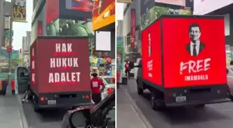 New York sokaklarında 'İmamoğlu' kamyonu