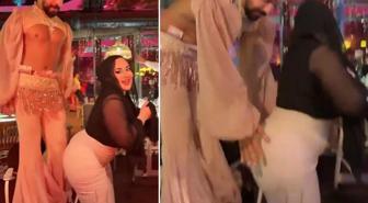 Gece kulübünde olay görüntü! Genç kadın ve dansçı gözaltına alındı