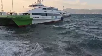 Bursa'da deniz otobüsleri seferleri olumsuz hava koşulları nedeniyle iptal edildi