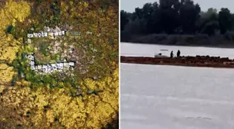 Sapanca Gölü'nde sular çekildi, tarih ortaya çıktı