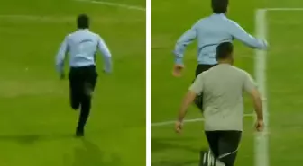 Vanspor teknik direktörü Hakan Kutlu, takımının Amedspor'a attığı gol sonrası depara kalktı
