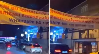 Mahalleye asılan pankartın ardından operasyon! 6 şüpheli yakalandı