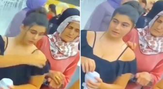 Düğünde çekilen garip görüntü: Arkadaki kadının hareketine dikkat