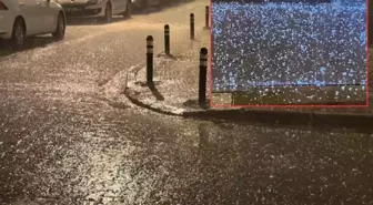 Bir anda bastırdı! Çanakkale dolu yağışına teslim oldu