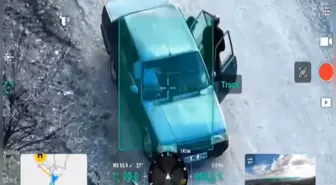 Jandarmayı gören sürücünün 'uyanıklığı' işe yaramadı! Dron kamerası her şeyi kaydetti