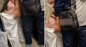 Metroda mide bulandıran anlar: Genç kadını taciz etti